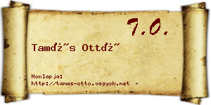 Tamás Ottó névjegykártya